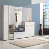 Hallway Unit Beny KOM 760 Grey Oak - White Lacquer 79x35x45 cm