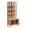 Shelf Case Sardinia POP Artisan Oak - Black 85*42*191.5 cm