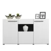 Comota - Sideboard Trentino 3K1F White - Black - White Lacquer 173*41,5*96,5 cm