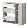 Shoe Storage Arco 2 Grey Concrete - White 102x33x94.5 cm