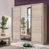 Wardrobe Navara with Mirror 245 OG Grey Oak 242x60x215.5 cm