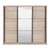 Wardrobe Navara with Mirror 245 OG Grey Oak 242x60x215.5 cm