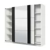 Wardrobe Sicilia 220 OG White - Black 217*62.5*210 cm