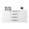 Comota - Sideboard Ksanti 3K4F White - White Lacquer 163*40*80.5 cm