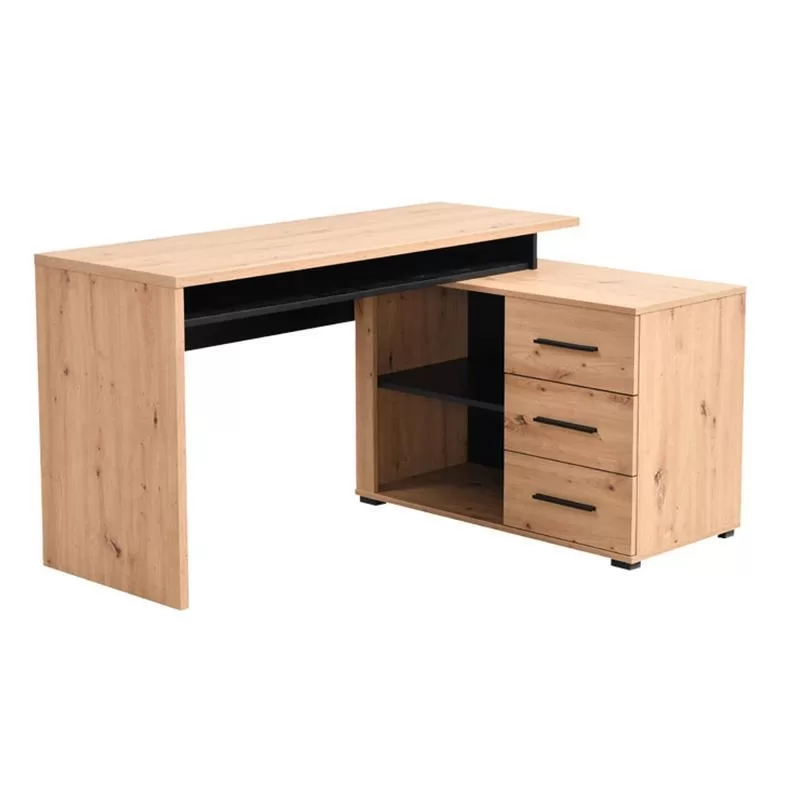 Γραφείο Arhimed Artisan Oak - Μαύρο 138x102x75 εκ.