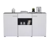 Comota - Chest of drawers Enzo 3K1F White - Black Grey - White Lacquer 173*41,5*96,5 cm