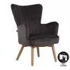 Armchair Nantia Fylliana Velvet Brown - Grey - Natural Legs 69*72*99 cm