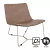 Armchair Shadi Fylliana Brown PU Leather 68x50x73 cm