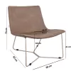 Armchair Shadi Fylliana Brown PU Leather 68x50x73 cm