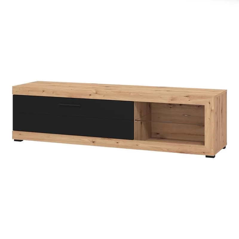 Έπιπλο Τηλεόρασης Remo Artisan Oak - Μαύρο Μάτ 162x41x43 εκ.