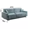 Sofa - Bed Comet Light Green 227*99*75 cm