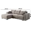 Corner Sofa Figo Left Corner Beige - Brown 274*179*83 cm