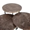 Set of 3 Coffee Tables 890 Fylliana Grey Marble