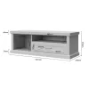 TV Stand 1K1F Pacific Grey Graphite - Grey Oak 151*54*52 cm