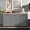 Comota - Sideboard Valencia 3K4F Grey Graphite - Artisan Oak - Grey Matt 161*41*85,5εκ cm