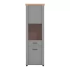 Showcase Valencia 1K VS1 Grey - Artisan Oak - Matt Grey 61x41x195 cm