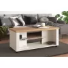 Coffee Table Valencia White - Artisan Oak - White Matt 114.5*50.5*49 cm