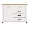 Sideboard Valencia 2K4F White - Artisan Oak - White Matt 118*41*85.5 cm