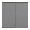 Wardrobe Valencia 220 Grey - Artisan Oak - Matt Grey 220*62.5*214 cm