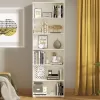 Bookcase Tomar 6 White 70x24.5x211.5 cm