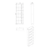 Bookcase Tomar 6 White 70x24.5x211.5 cm