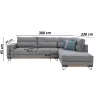 Corner Sofa New Monaco Right Corner Grey 300*230*95 cm