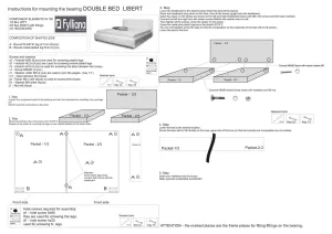 Bed with Floor Libert Fylliana Grey 220x170x110 cm