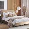 Bed Karen with Storage Space Beige 208x170x130 (160x200) cm