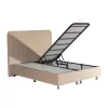 Bed Karen with Storage Space Beige 208x170x130 (160x200) cm