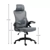 Office Chair FL219 Fylliana Grey 63x61x128 cm