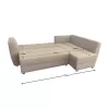 Corner Sofa Vita Fylliana Beige 255x176x90 cm