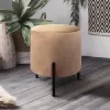 Stool Lux Fylliana Beige - Brown 33x33x38 cm