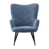 Armchair with Metal Legs C-06 Fylliana Light Blue 80x75x97 cm