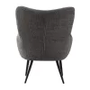 Armchair with Metal Legs C-06 Fylliana Grey 80x75x97 cm