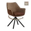 Rotated Armchair with Metal Legs 5064 Fylliana Brown 62x61.5x84 cm