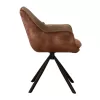 Rotated Armchair with Metal Legs 5064 Fylliana Brown 62x61.5x84 cm