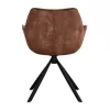 Rotated Armchair with Metal Legs 5064 Fylliana Brown 62x61.5x84 cm