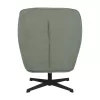 Rotated Armchair with Black Metal Base Rachel Fylliana Green 76x80x91.5 cm