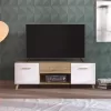 TV Stand Bretagna 150 Artisan Oak - White High Gloss Foil 147x40x48 cm