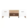 TV Stand Bretagna 150 Artisan Oak - White High Gloss Foil 147x40x48 cm