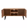 TV cabinet Dervie natural solid acacia wood 130x43.5x66.5cm