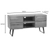 TV cabinet Dervie natural solid acacia wood 130x43.5x66.5cm