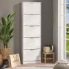 Shoe Storage Base 15 White 58x18x191.5 cm