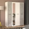 Wardrobe Varadero 4K1O White - Grey Concrete 157.5x53x203.5 cm