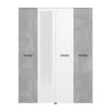 Wardrobe Varadero 4K1O White - Grey Concrete 157.5x53x203.5 cm