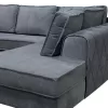 Corner Sofa New Gala Fylliana Right Corner Dark Grey - Grey 280x210x85 cm