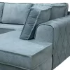 Corner Sofa New Gala Fylliana Right Corner Light Green - Dark Grey 280x210x85 cm