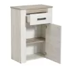 Shoe Storage Kent 1K1F White Oak - Grey Oak 68.5x36.5x98 cm