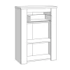 Shoe Storage Kent 1K1F White Oak - Grey Oak 68.5x36.5x98 cm