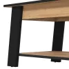 Τραπεζάκι Σαλονιού Piave Artisan Oak - Μαύρο Μάτ 101x55x47 εκ.